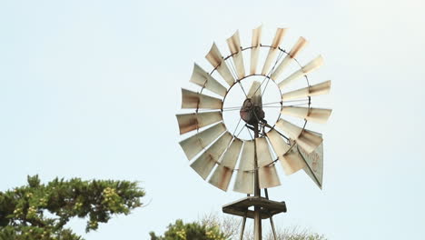 windmill spinning in the wind