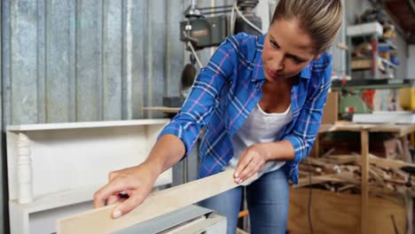 carpenter at work in the studio