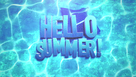 Hello-Summer-in-water-pool-with-marine-animal