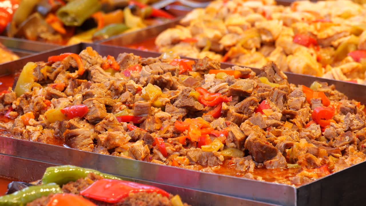 Selection of stew dishes