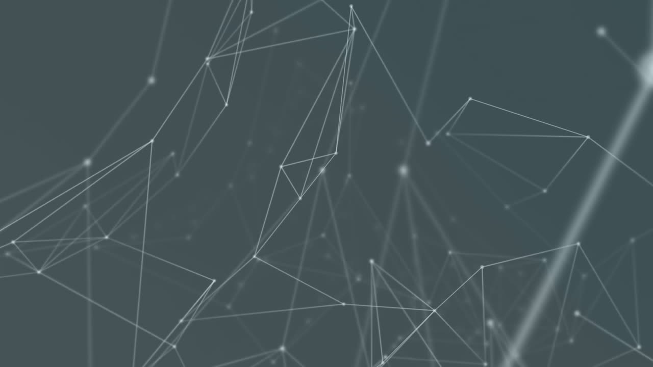 Animation of network of connections over grey background