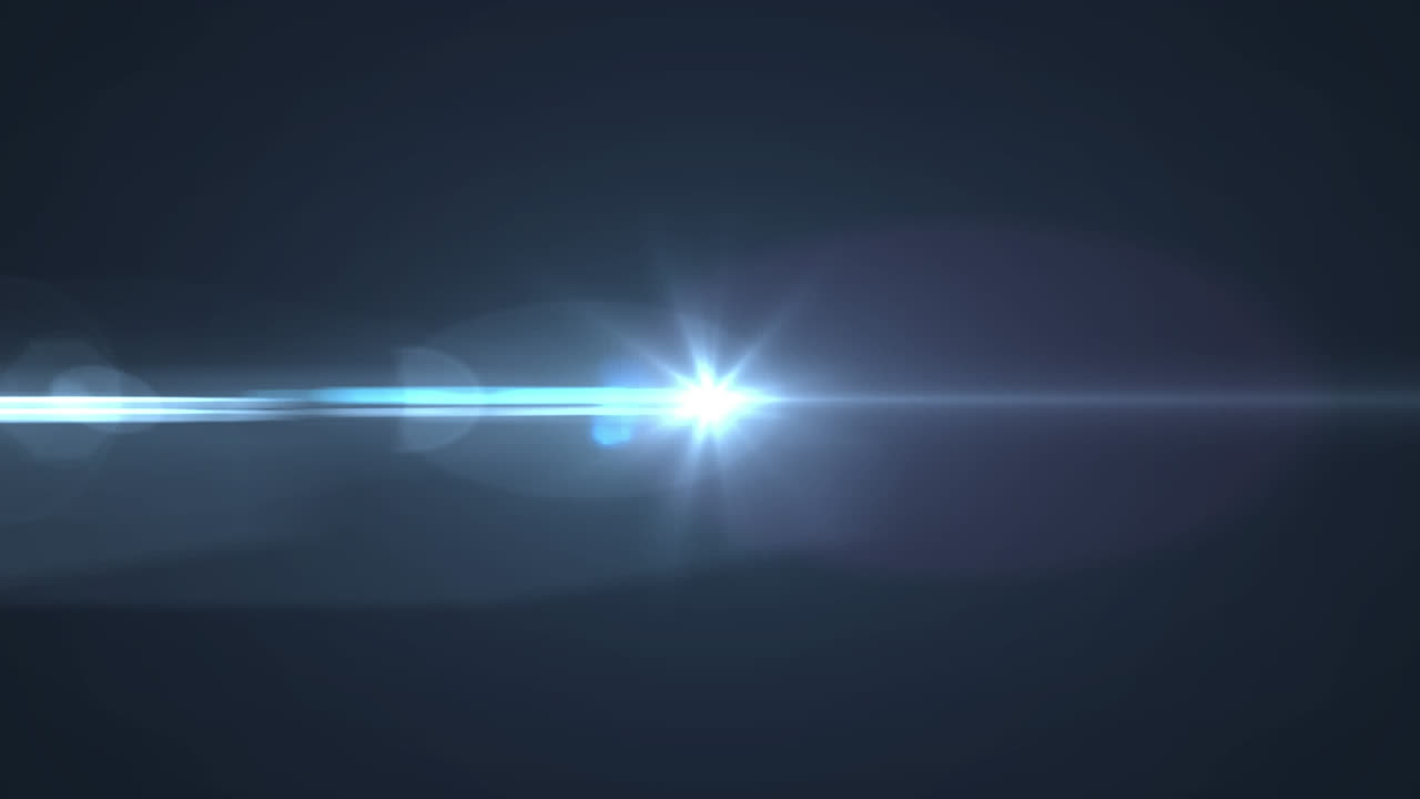 animación digital de un punto de luz contra un fondo azul