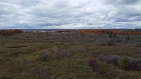 aerial scenic landscape in caledon during fall, ontario