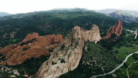 Aerial-view-of-Garden-of-the-Gods-in-Colorado