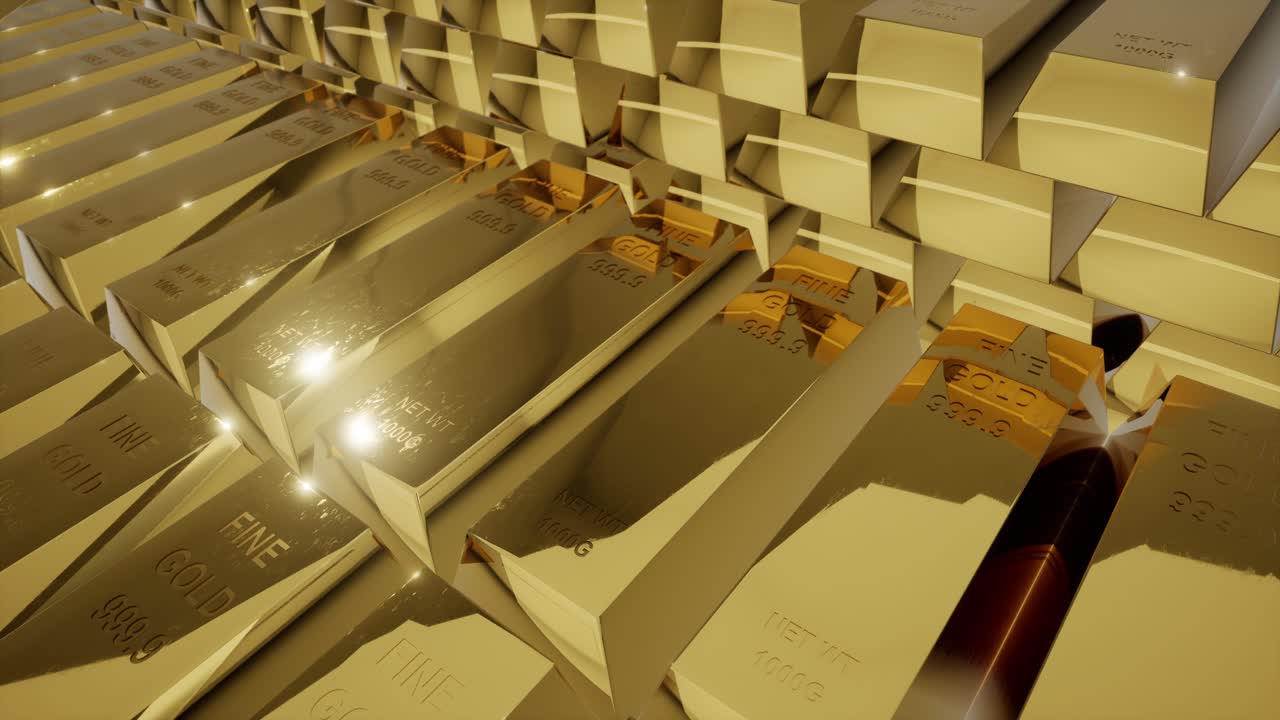 Stack Of Gold Bars And Investment Finance Business, Financial Concepts, 3D Rendering