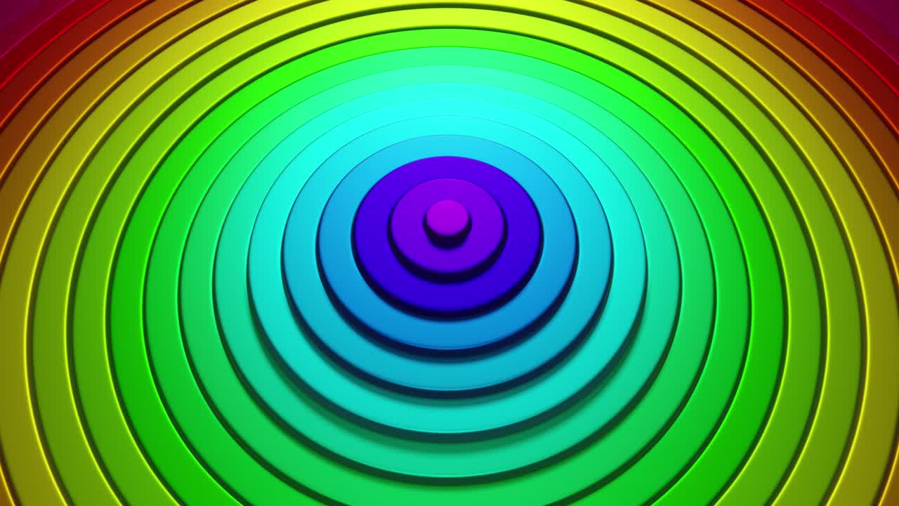 vista isométrica de un patrón abstracto de círculos con el efecto del desplazamiento.