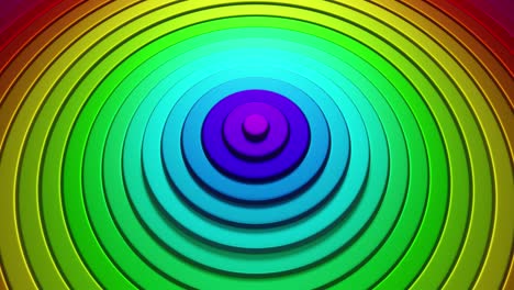 Isometric view of abstract pattern of circles with the effect of displacement.