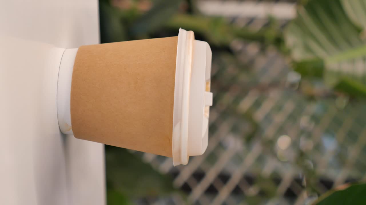 Coffee in a disposable cup