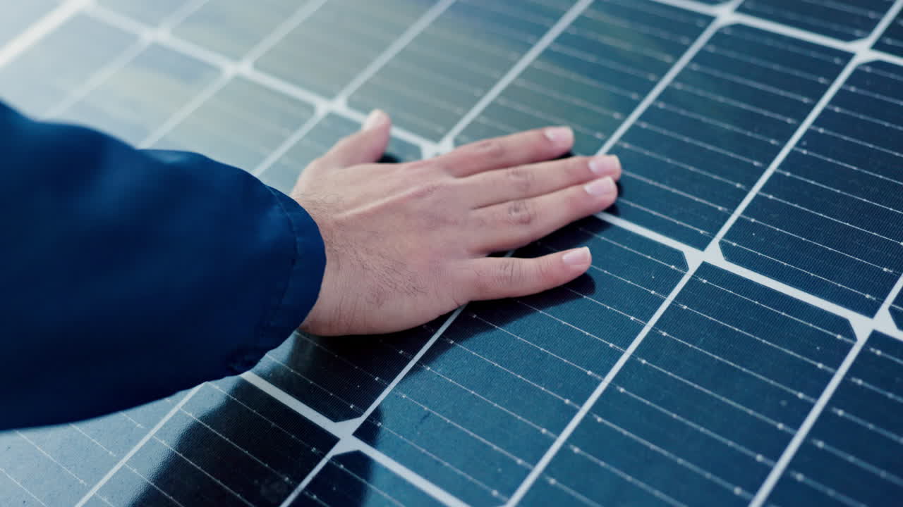 inspección del panel solar