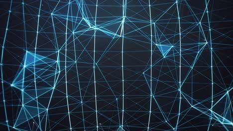 futuristic blue network animation, seamless dots and lines backdrop