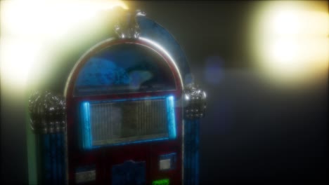retro jukebox in the dark