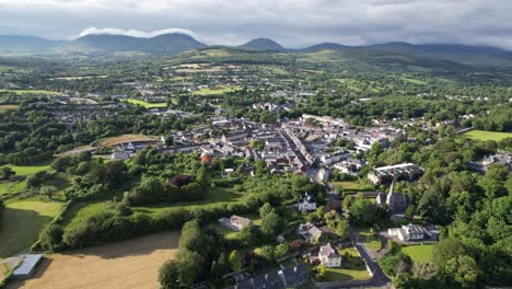 kenmare county kerry ireland rising drone aerial view summer