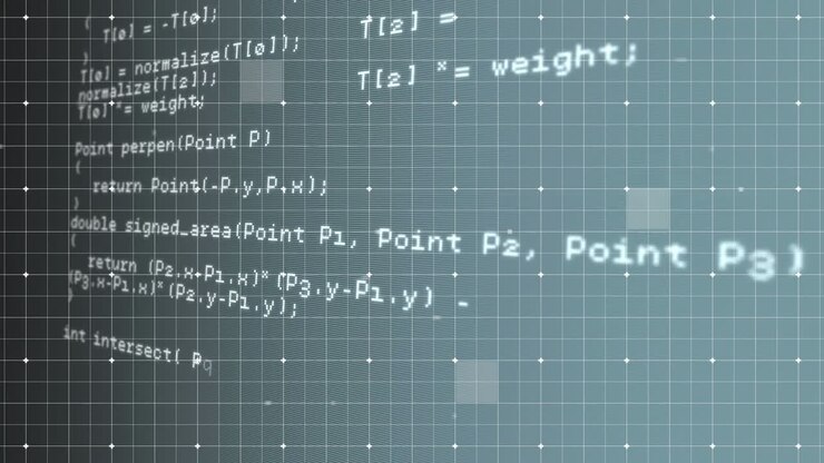 Data processing on grey background