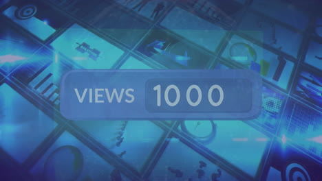 animation of number of views over data processing