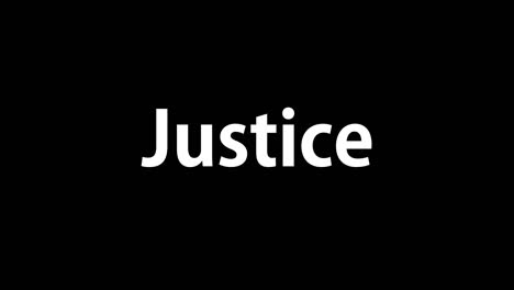 justice text animation message motion graphics