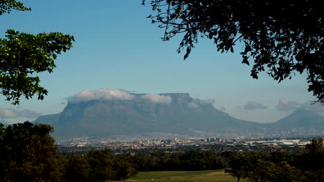 iconic table mountain towering over the mother city, cape town