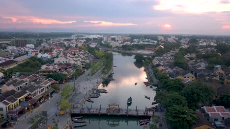 aerial view of river in danang, vietnam