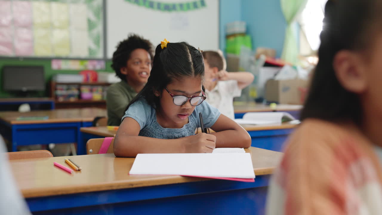 Students learning in a classroom