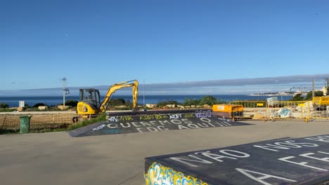 operaciones de mantenimiento y reconstrucción urbana en un parque de patinaje y áreas recreativas - revitalización del turismo en lisboa