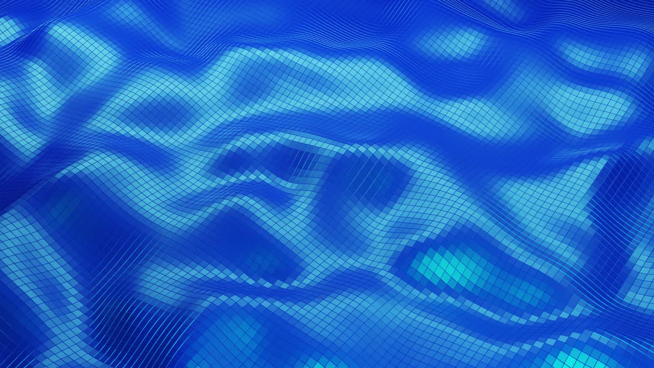 스타일리시 크리에이티브 어브스트랙티브 로우 폴리 배경 4k, 룩으로 반이는 표면 위에서 움직이는 추상적인 파동, 부드러운 부드러운 원활한 애니메이션, 간단한 미니멀리즘 기하학, 블루 컬러