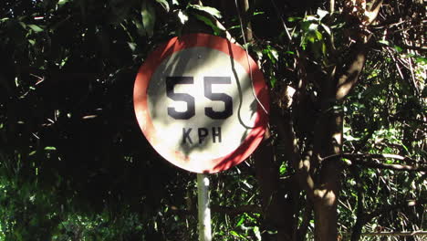 old traffic sign in the forest, philippines