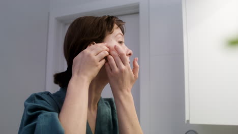 woman in the bathroom