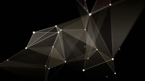 animación futurista del plexo con triángulos brillantes en cámara lenta, 4096x2304 bucle 4k