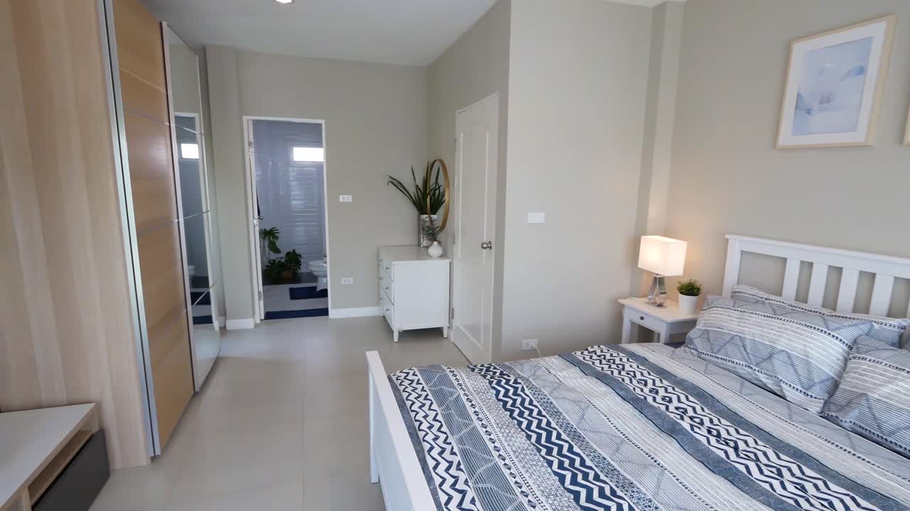 decoración acogedora y elegante del dormitorio principal