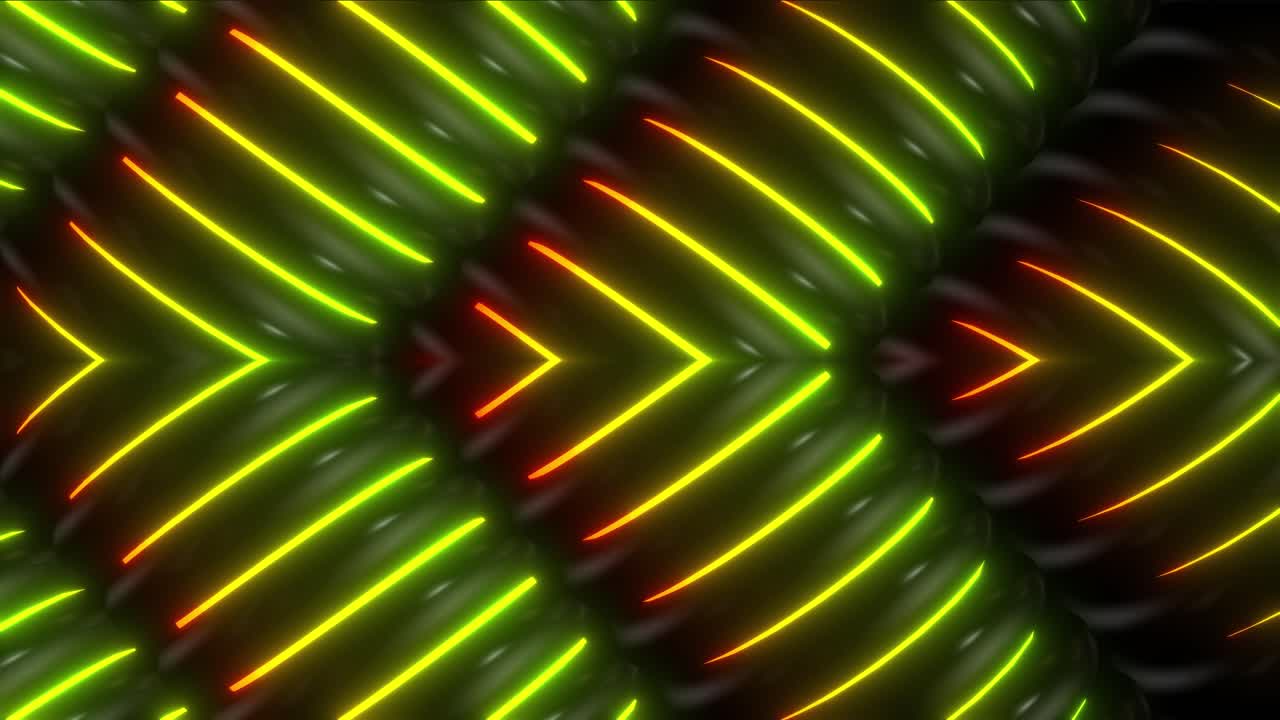 Abstract Glowing Neon Lines Pattern