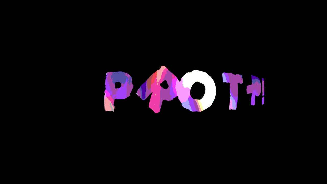 Colorful Animated Pro Tip Text on Black Background