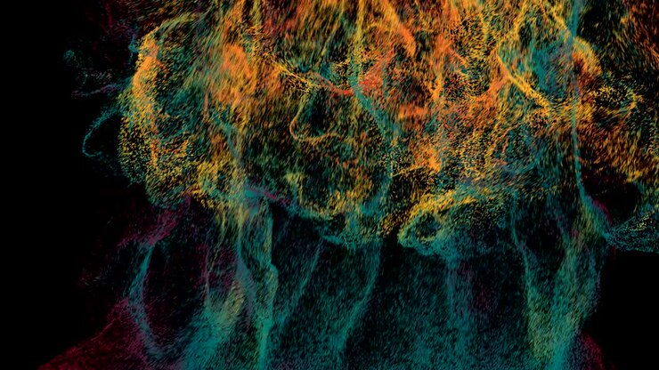 Unique particle explosion.