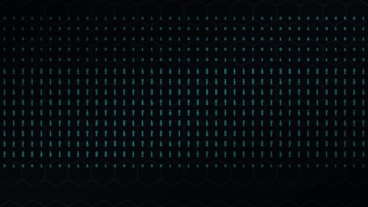 Digital Binary Code Data Stream Background