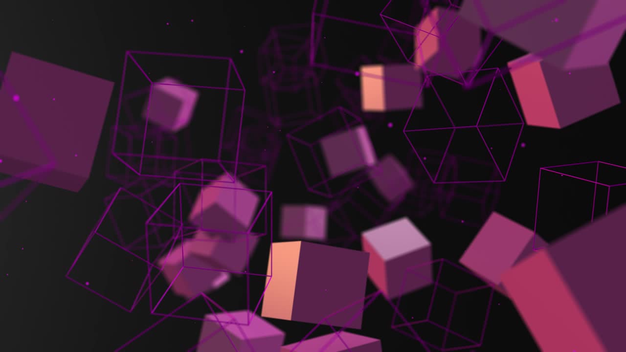 fondo de cubo volador abstracto 4k