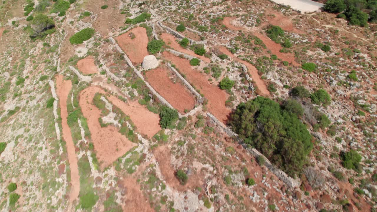 Reveal of famous Red Tower in Malta with beautiful Mediterranean backdrop