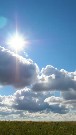 beautiful summer sky over a field