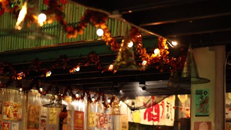 vibrant lights and decor in a bangkok eatery