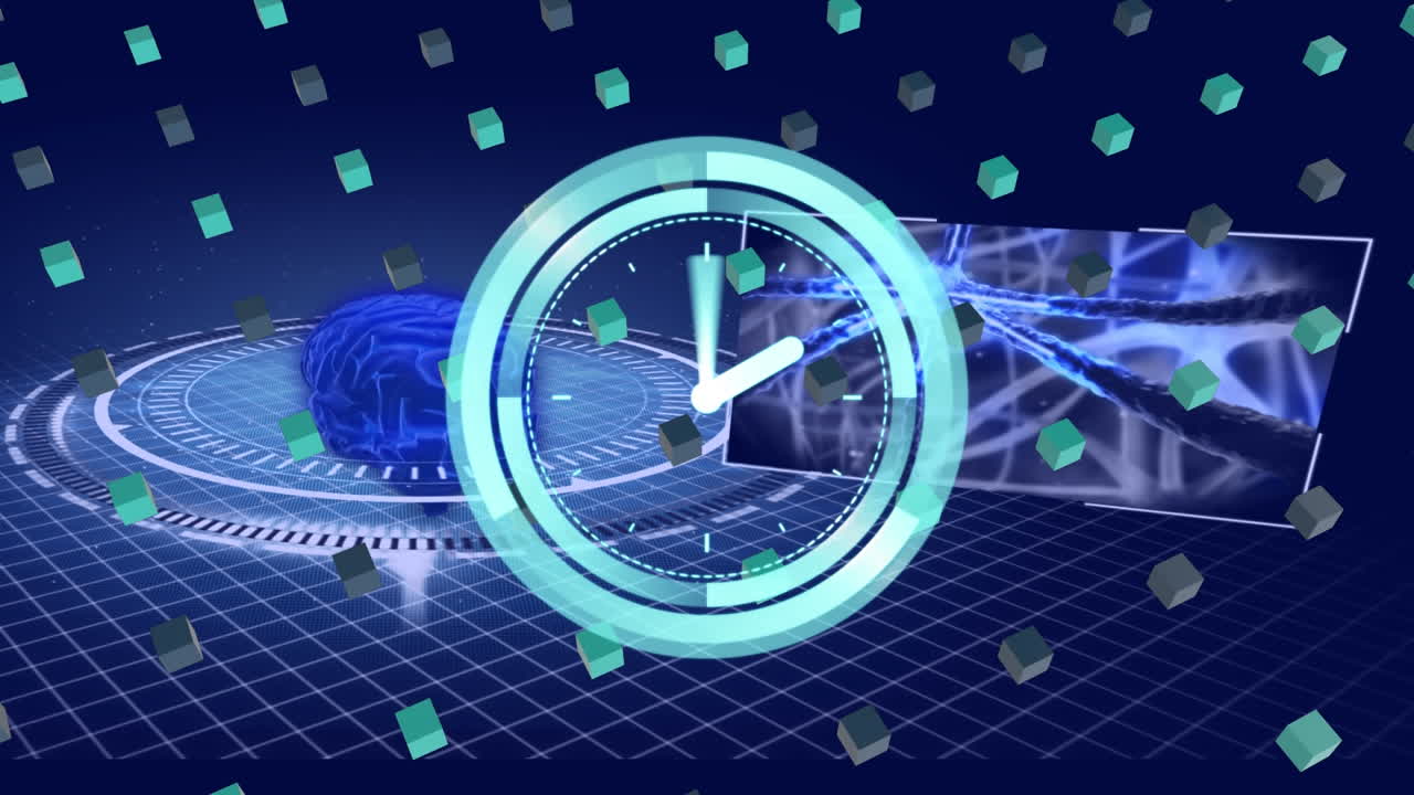 과학 데이터 처리의 클럭 오버 애니메이션