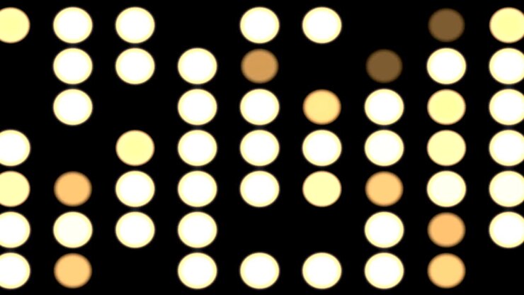 Parete luminosa con luci lampeggianti