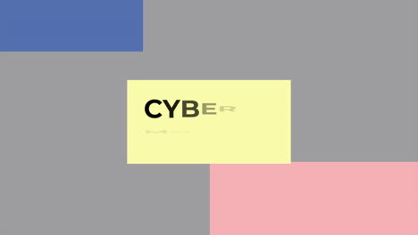 Cyber-Monday-Und-Großer-Verkauf-Im-Rahmen-Auf-Farbenfrohem,-Modernem-Farbverlauf