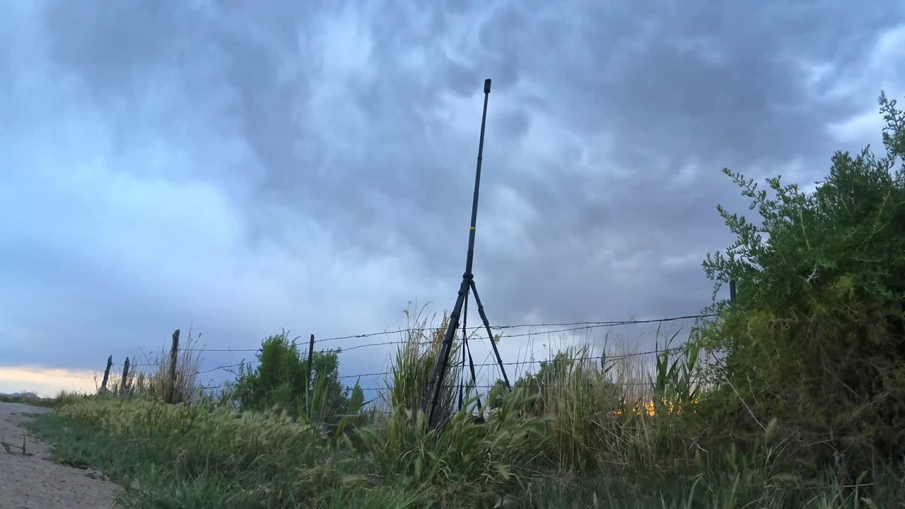 BTS of camera filming Utah Red Horizon Storm Sunset Time Lapse