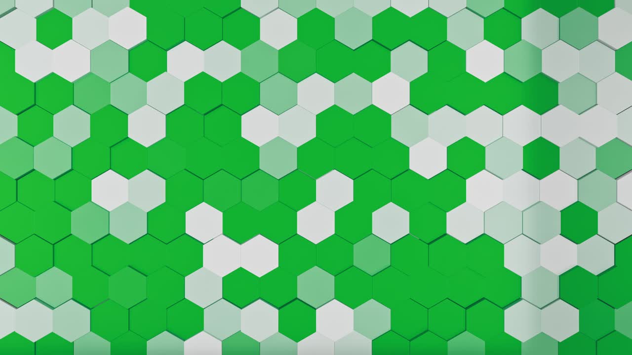 Hexagon pattern hopping, 4k background, cg animation stock loop video,