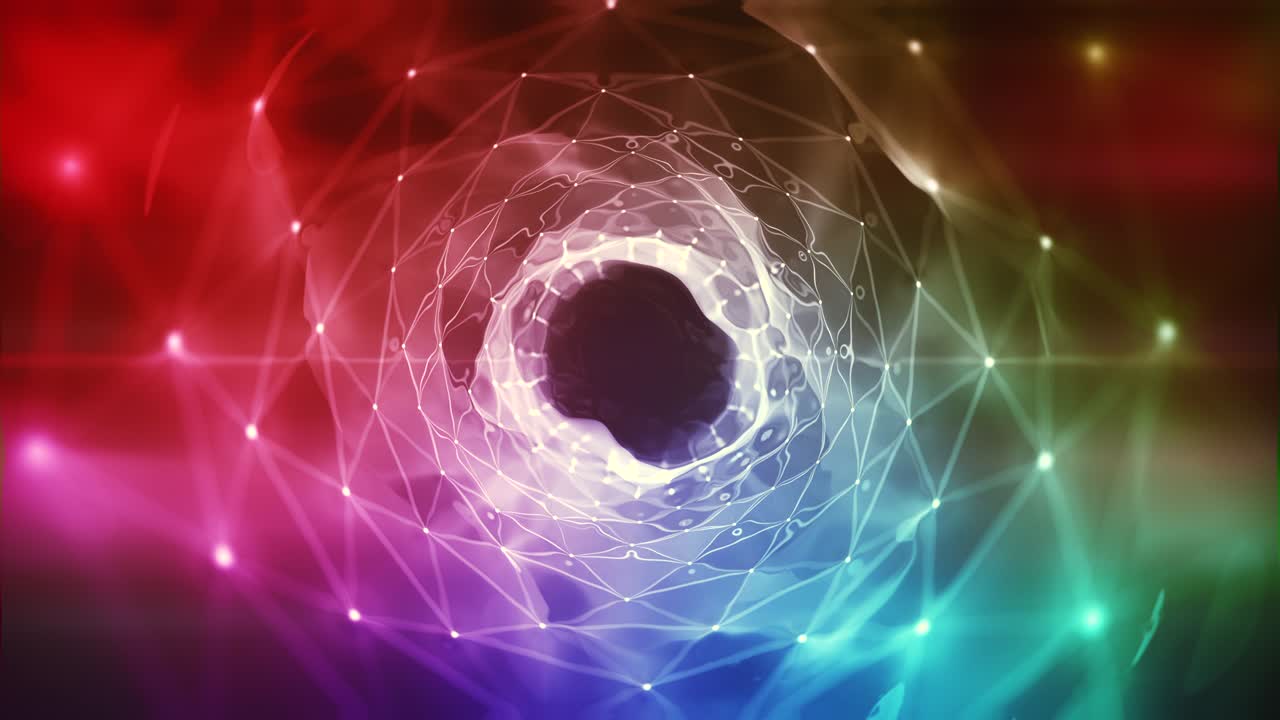 túnel abstracto con formas y bucle de plexo