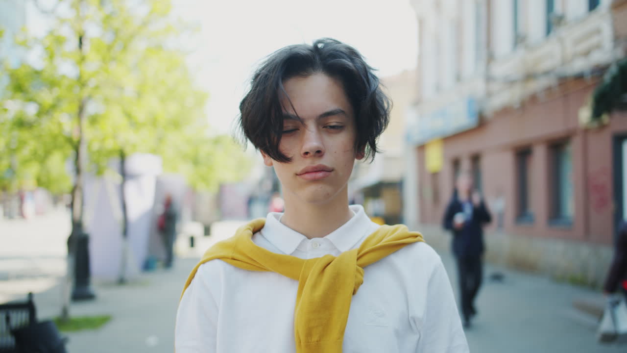 Teenage Girl Portrait on City Street
