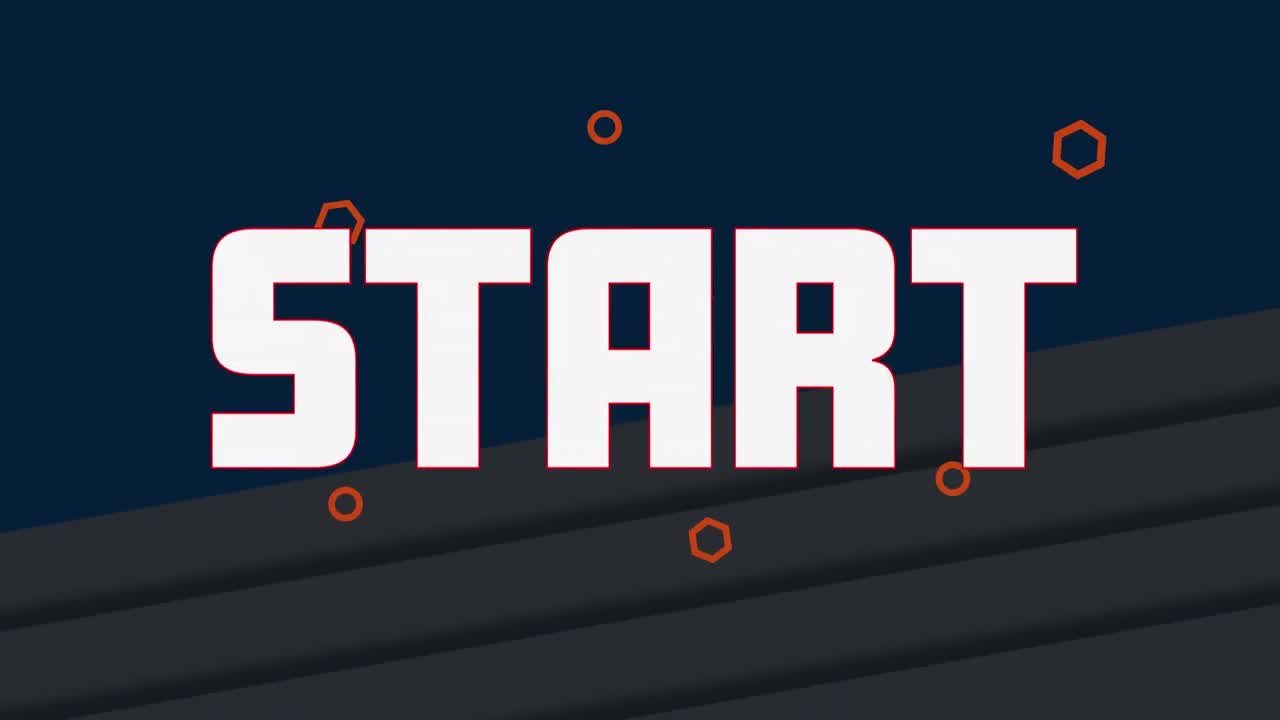 검은색 배경에 re 마커를 통해 시작 텍스트의 애니메이션