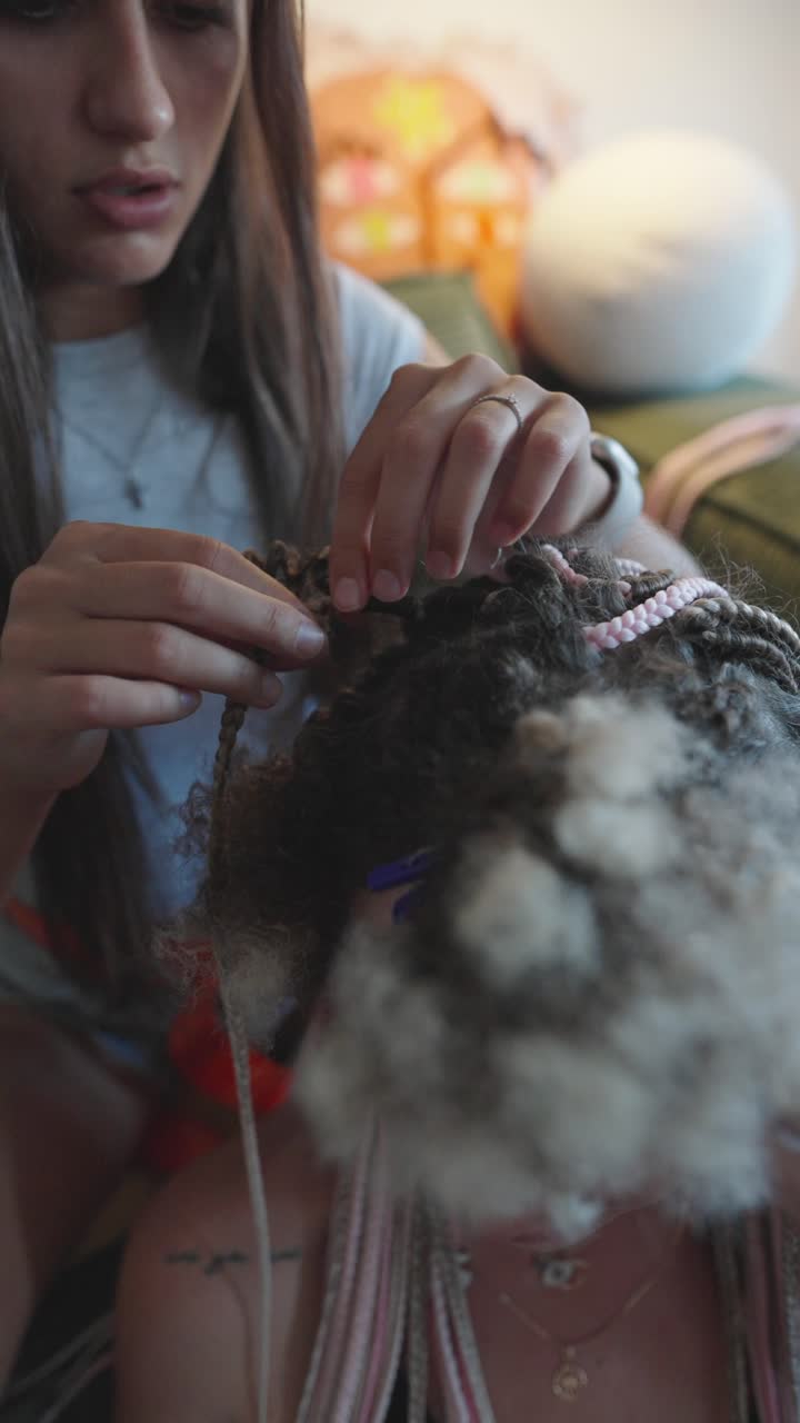Braiding hair with braids