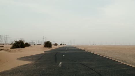 empty road through desert landscape