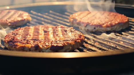 burgers on the grill