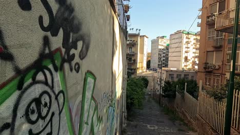 colorful graffiti in a narrow urban alley