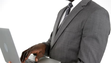 businesman using laptop