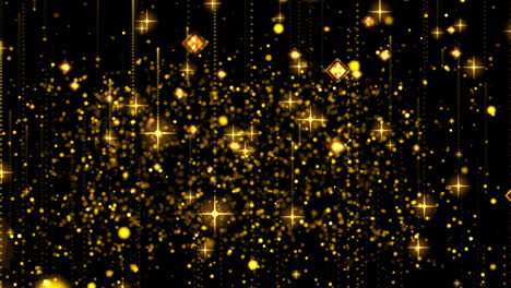 award-Gold-Particles.-shining-neon-lines-Glamour-Rain-falling-animation-on-black-background